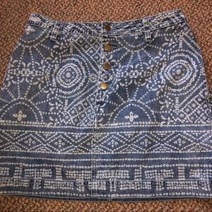 Free People denim skirt